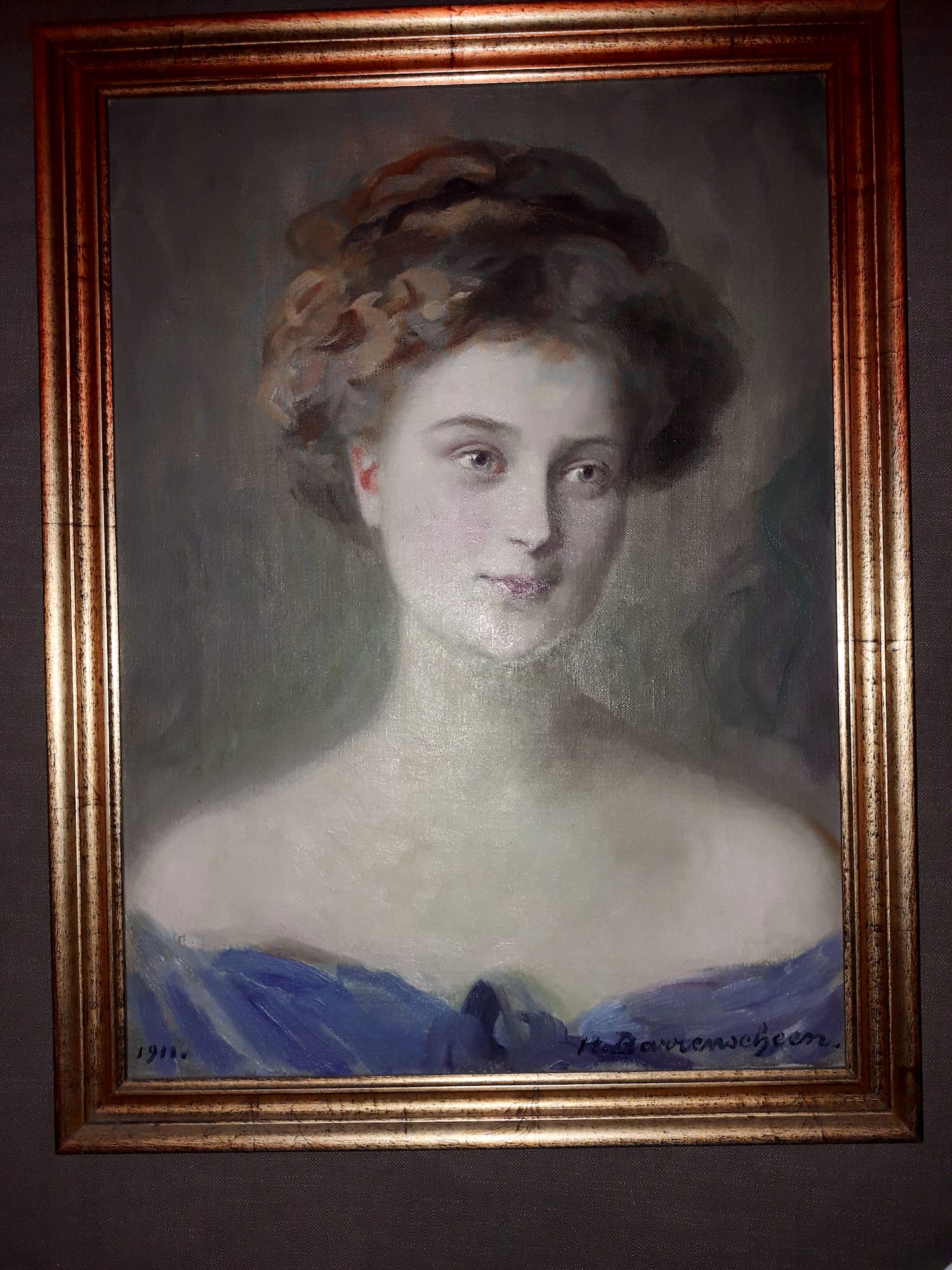 Hermann Barrenscheen - Porträt einen junge dame verkocht voor € 150!