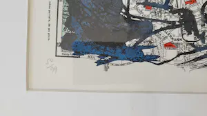 Pierre Alechinsky - Paris, Arrondissement 13 - ingelijste litho - 1983 - oplage 99 kopen? Bied vanaf 600!