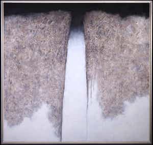 Jan Vosters - Olieverf op doek, Doorgang nr.1 - Ingelijst (Zeer groot) verkocht voor € 1!