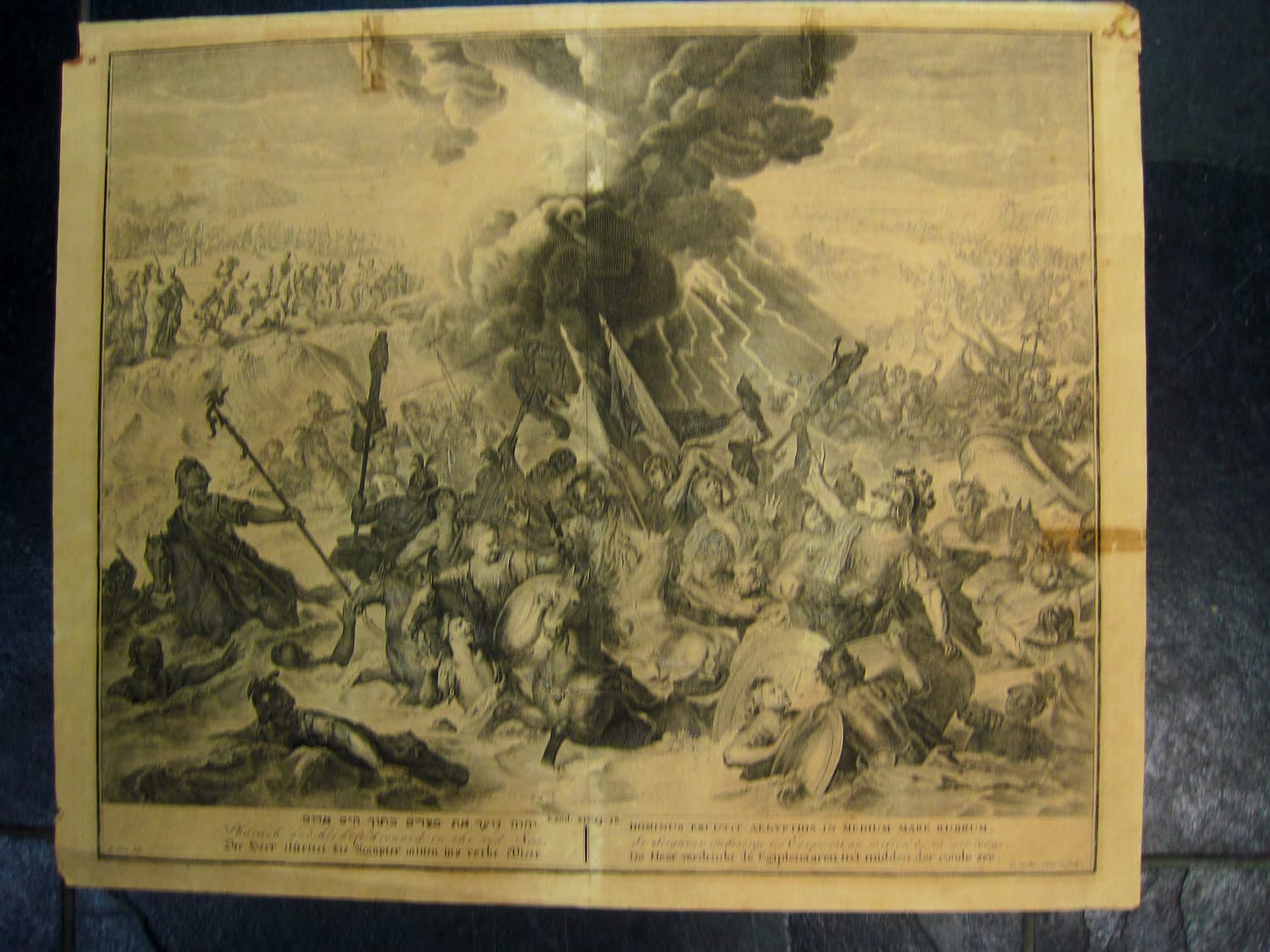 Gilliam van der Gouwen - "De Heer verdrinkt de Egyptenaren in het midden der roode zee" kopen? Bied vanaf 20!