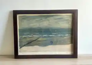 Jean Govaerts - Sfeervol strandgezicht met wandelaars (Marine) – Genummerd 54/115 kopen? Bied vanaf 25!