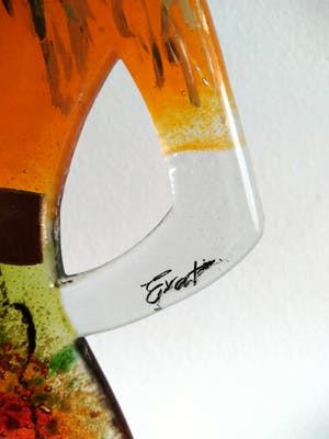 Niet of onleesbaar gesigneerd - kunstenares Efrosini, beeldschone glassculptuur, 46 cm hoog kopen? Bied vanaf 1!