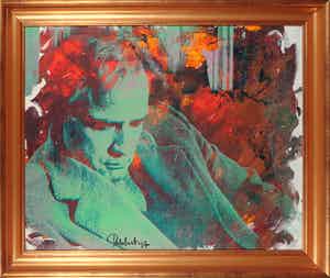 Peter Donkersloot - Acryl en zeefdruk op doek, Zonder titel - Ingelijst (Groot) verkocht voor € 250!