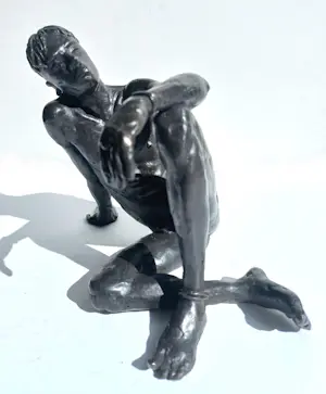 Marcel Joosen - Zittend naakt, bronzen beeld (unica) kopen? Bied vanaf 1000!