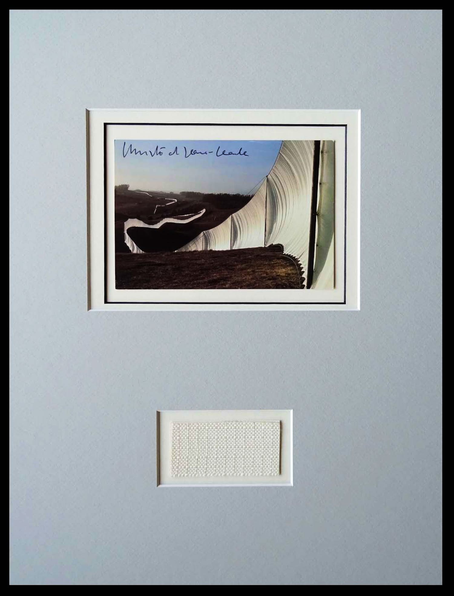 Christo - Collage Project Running Fence - handgesigneerd inc. stofmonster - ready to frame kopen? Bied vanaf 129!