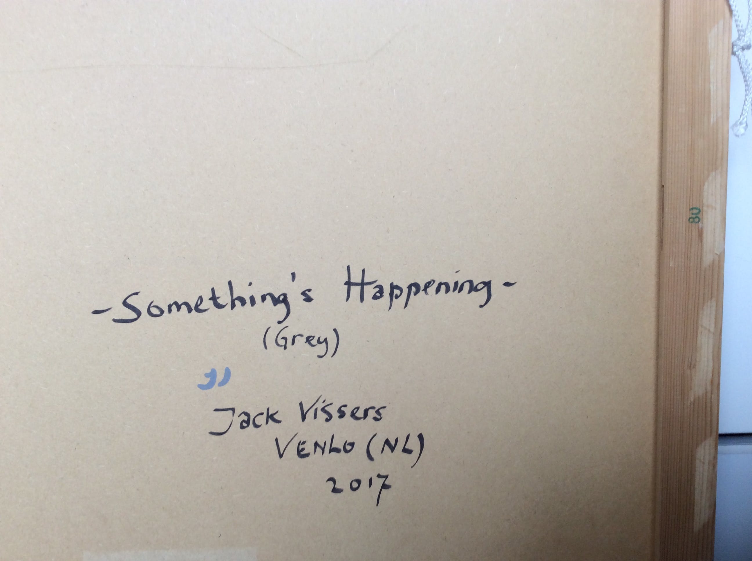Jack Vissers - Something's Happening (Grey) - acryl op paneel kopen? Bied vanaf 225!