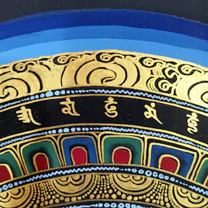 Niet of onleesbaar gesigneerd - Aum Mhane padhme hu mantra Mandala schilderij kopen? Bied vanaf 10!