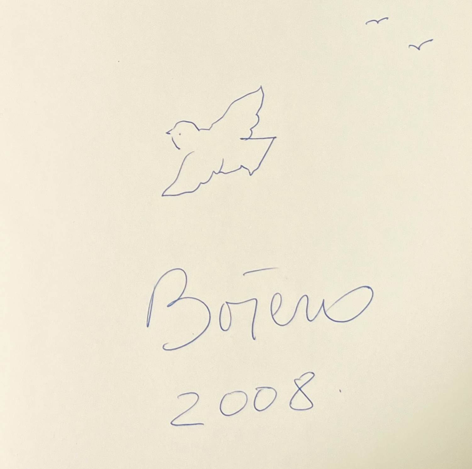 Fernando Botero - Uniek : Tekening Vogel - in viltstift - in gesigneerd boek "En Avignon" kopen? Bied vanaf 590!