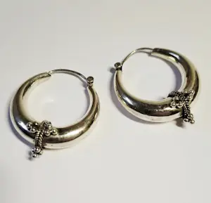 Nieuwe zilveren handgemaakte vintage etnische stijl hoepels oorbellen kopen? Bied vanaf 55!