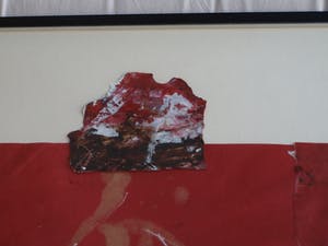 Maggy Voorsluys-Gomez - Collage en acrylverf , “Hiroshima” – ingelijst - 1992 kopen? Bied vanaf 50!