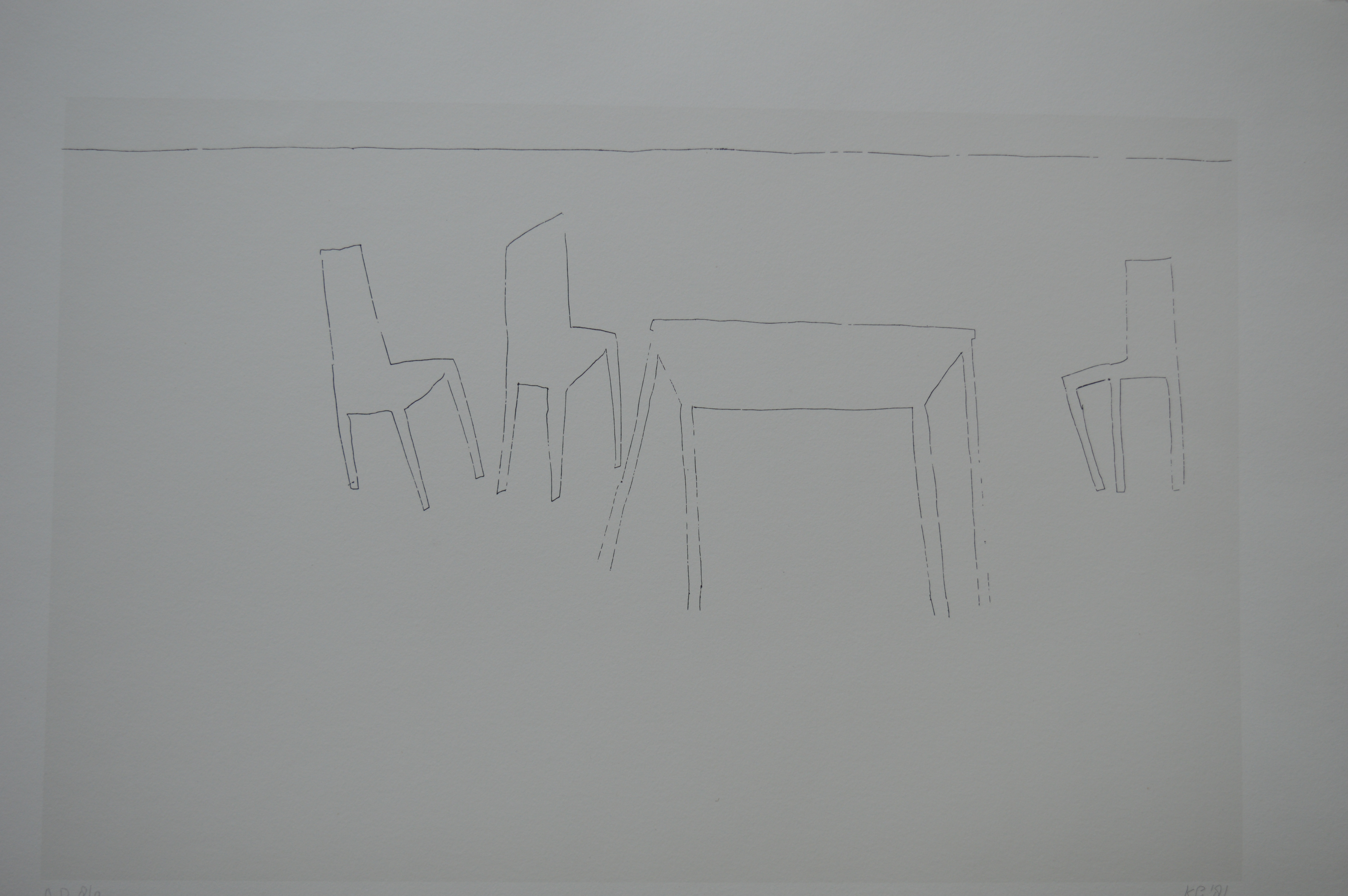 Klaas Gubbels - Interieur ( uit de map "Verlegen Schaduwen") kopen? Bied vanaf 1!