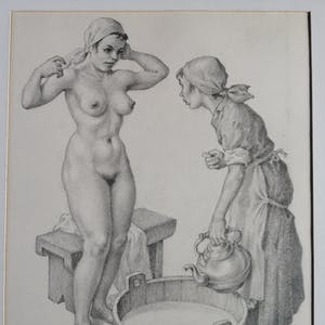 Huib de Ru - Jonge vrouw neemt een bad kopen? Bied vanaf 165!