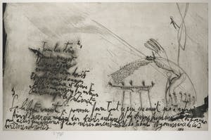 Gerard Garouste - Ets en aquatint, Z.T. Memoire de la liberte - Ingelijst (Groot) kopen? Bied vanaf 100!