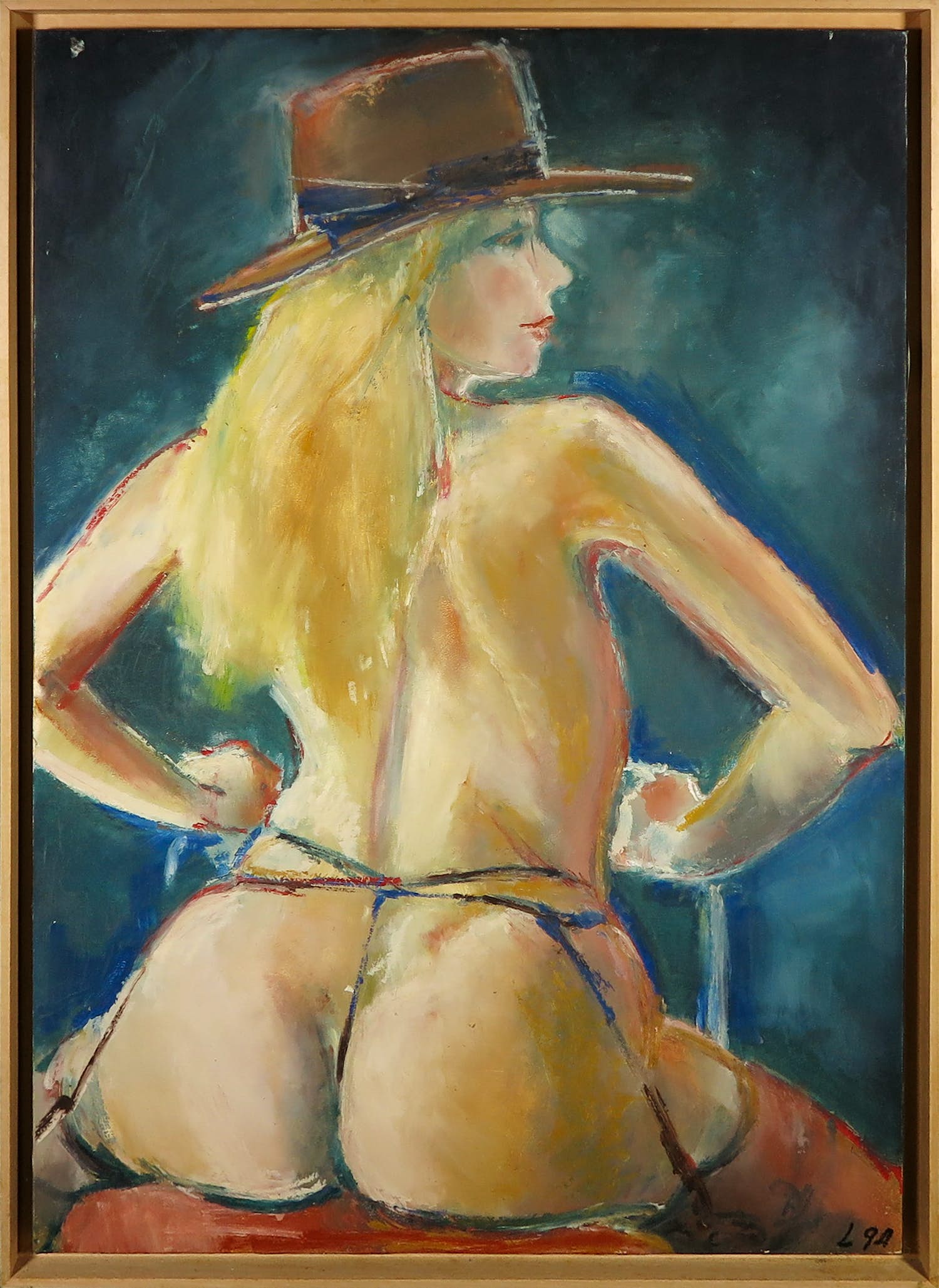 Lieuwe Smid - Olieverf op paneel, Esta - Ingelijst kopen? Bied vanaf 1!