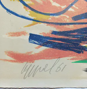 Karel Appel - Black mountains, litho kopen? Bied vanaf 1100!