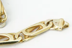 Lang & Massief (115g) bicolor 14Krt gouden Figaro collier - herenmodel - gekeurd kopen? Bied vanaf 2860!