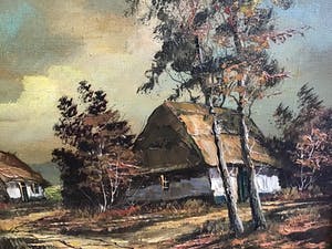 Rick Theunissen - Huisjes aan een zandpad. kopen? Bied vanaf 1!