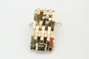 85 - Brede Retro 18 karaat rosé gouden armband met bloemmotief kopen? Bied vanaf 3350!