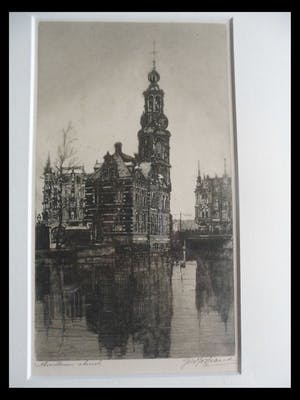 AcheterJohannes Josseaud - Ets, Munttoren te Amsterdam? Enchérissez de 35!