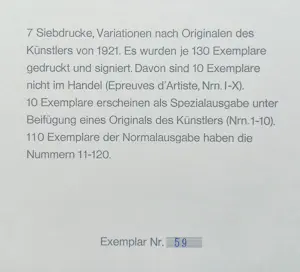 Werner Graeff - Variationen zu Zeichnungen von 1921, complete uitgave met 7 zeefdrukken kopen? Bied vanaf 1250!