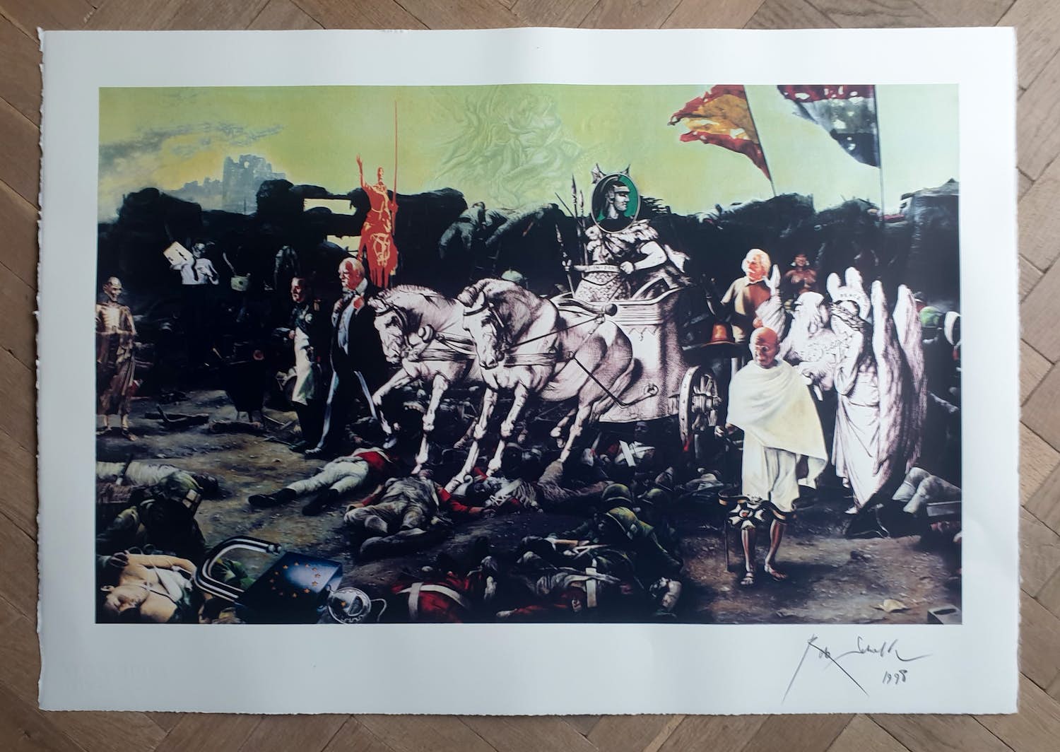 Rob Scholte - "Vrede van Munster"- 1998 - editie 111 - 63 x 90 cm verkocht voor € 175!