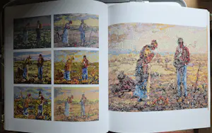 Rob Scholte - "Het Angelus" - Embroidery - 44 x 55 x 4 cm - Achterzijde gesigneerd - 2014 kopen? Bied vanaf 450!