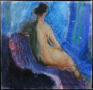 Jan Peter van Opheusden - Acryl op doek, Vrouwelijk naakt - Ingelijst kopen? Bied vanaf 150!