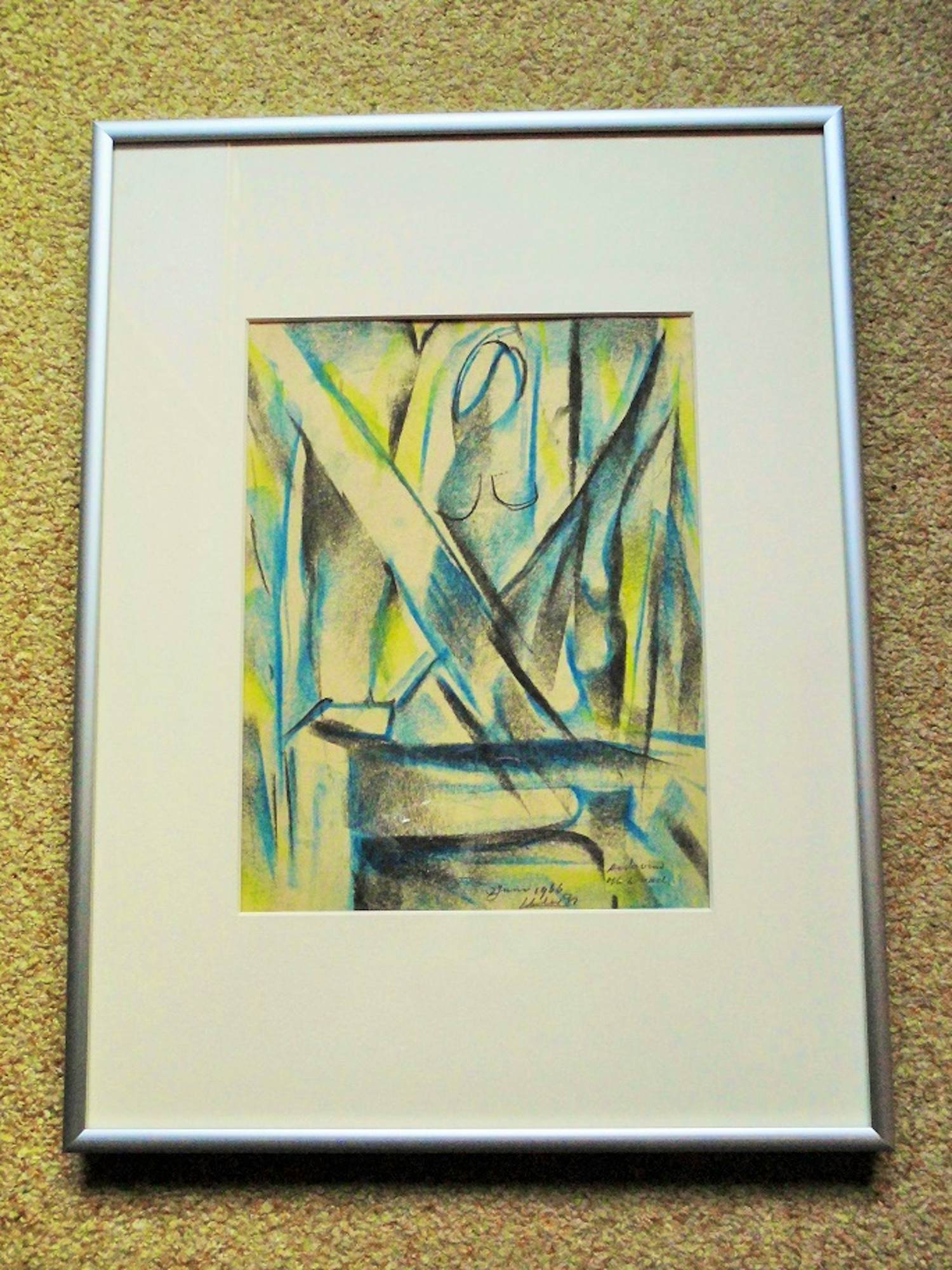 Buy Chris Le Roy - Pastel/Krijt - Vrouw in het woud? Bid from 65!