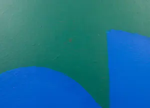 Felix van de Beek - Olieverf op doek, Bladspiegel blauw - Ingelijst (Zeer groot) kopen? Bied vanaf 150!