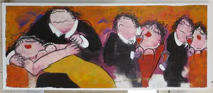Gerdine Duijsens-Kroeze - Zeefdruk bevestigd op doek, Always tango with you (Zeer groot) kopen? Bied vanaf 1!