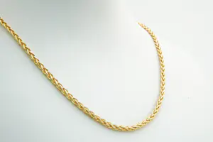 Acheter34- Hoog gehalte 22 Karaat massief geel gouden "Vossestaart" collier? Enchérissez de 1460!