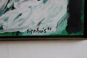 Jan Sierhuis - composition with two figures kopen? Bied vanaf 600!