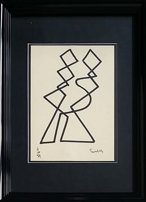 Siep van den Berg - Abstracte Tango - inkt op papier kopen? Bied vanaf 135!