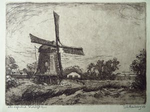 Jan Hollenberg - Koedijk - ets/aquatint kopen? Bied vanaf 10!