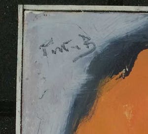 Niet of onleesbaar gesigneerd - Abstract. Figuren in ruimte. Gesigneerd. kopen? Bied vanaf 10!