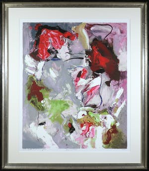 Charlotte Molenkamp - Zeefdruk, Japanse Tuin - Ingelijst (Groot) kopen? Bied vanaf 120!