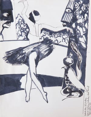 Joe Wols - Lot van vier tekeningen, De optreden kopen? Bied vanaf 1!