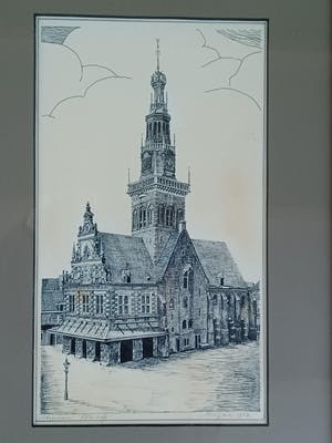 Niet of onleesbaar gesigneerd - De Waag, Alkmaar (1932) kopen? Bied vanaf 1!