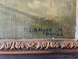 Frans Baljon - Gezicht op Dover met tennisbaan op voorgrond kopen? Bied vanaf 1!