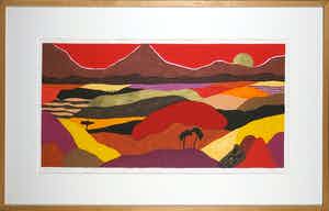 Ronald Boonacker - Zeefdruk, Tanzania II - Ingelijst (Groot) verkocht voor € 60!