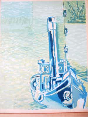 Daniel den Dikkenboer - Sleepboot 1958. verkocht voor € 50!