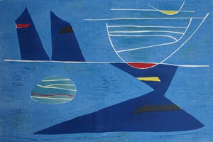 Gustave Singier - Litho, “Hemel en Zee” – Kunst-Schoolplaat uit 1954 – V.AE.V.O. - 45 x 65 cm kopen? Bied vanaf 1!