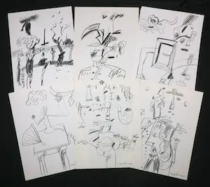 Anton Martineau - Lot van 6 unieke tekeningen op papier! kopen? Bied vanaf 1!