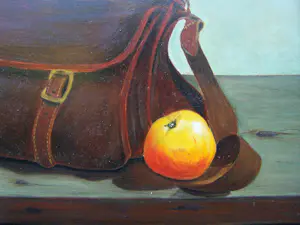 Niet of onleesbaar gesigneerd - Stilleven met appels en tas. C.M Rietveld kopen? Bied vanaf 10!
