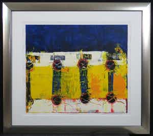 Willem van Scheijndel - Zeefdruk, De quantumsprong - Ingelijst, (Galerieprijs €720) verkocht voor € 35!