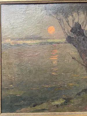 Herman Broeckaert - Landschap met knotwilgen in de avondzon kopen? Bied vanaf 89!