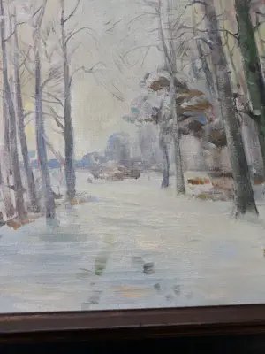 Daniel Muhlhaus - Winters bosgezicht kopen? Bied vanaf 110!