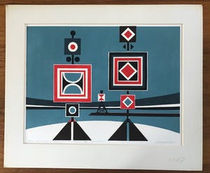 Gijsbert Jan van Koppenhagen - Kleurenhoutsnede - 1974 - 7/30 - Gesigneerd kopen? Bied vanaf 55!