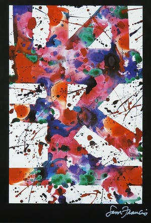 Sam Francis - Handgesigneerd affiche, Zonder titel - Ingelijst kopen? Bied vanaf 1!