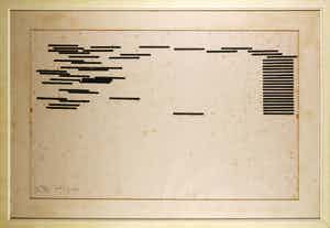 Carel Visser - Houtsnede op Japans papier, Geometrisch abstract - Ingelijst verkocht voor € 1!